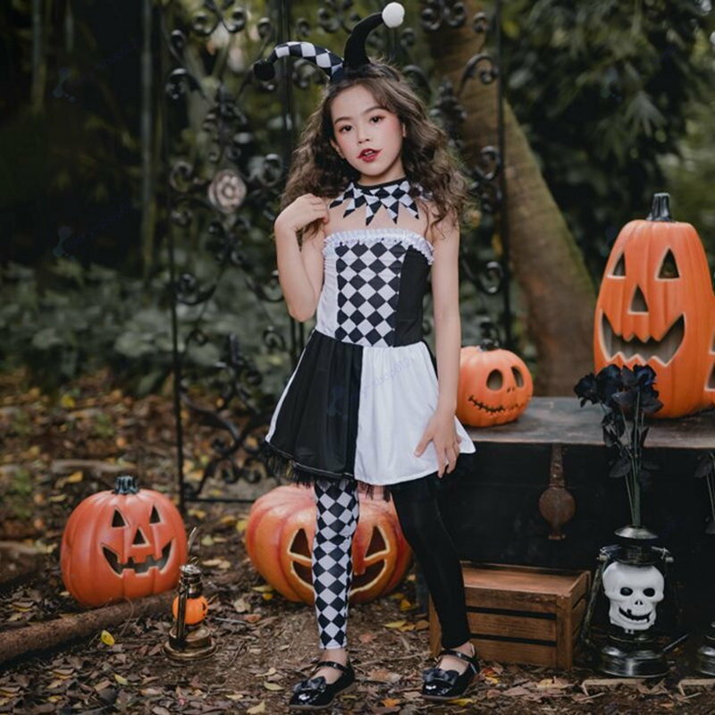 ハロウィン コスプレ ピエロ魔女 子供衣装 ハロウィン 仮装 大人 ピエロ コスチューム キッズ ゾンビ デビル ピエロガール 魔法使い 子ども ハロウィン衣装 ブラック コスプレ衣装 ダイヤ cosplay ゴスロリ 吸血鬼 悪魔 キュート