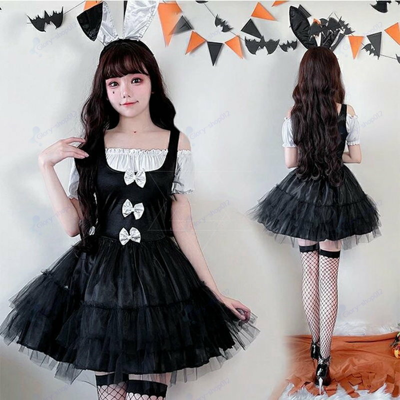 バニーガール 仮装 バニー 制服 ハロウィン衣装 コスプレ衣装 うさ耳 ウサギ うさぎ ミニ ワンピース メイド 服 ハロウィン コスチューム 大人 レディース 可愛い Halloween イベント ハロウィーン 変装 コスプレ 衣装 仮装