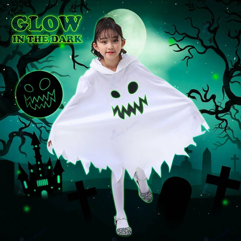 ハロウィン 衣装 子供 お化け 幽霊 コスプレ キッズ衣装 学園祭 パーティ変装 仮装 ハロウィーン かわいい 演出服 文化祭 コスプレ 子供 キッズ 女の子 男の子 おばけ 子供 コスチューム コスプレ ゴースト 幽霊 子供マント 可愛い かわいい パ