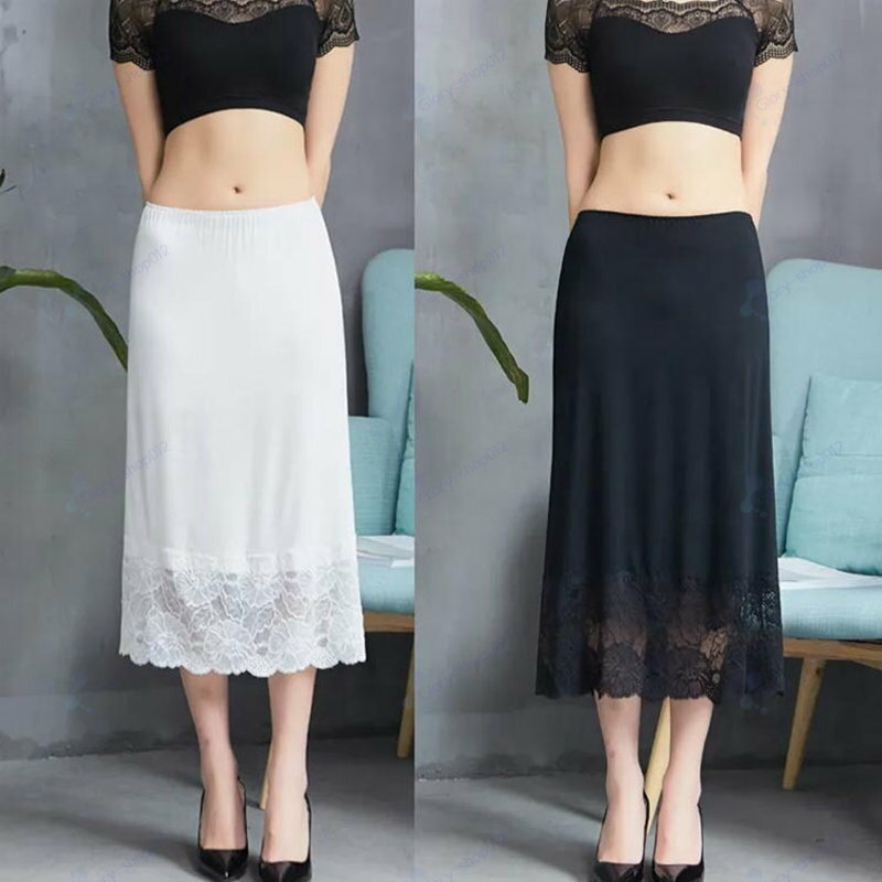 送料無料 裾レース ペチスカート ペチコート スカート インナースカート 透け防止 レースペチコート アンダースカート 静電気防止 フォーマル ドレスインナー 見せる 透けない 抜け感 ボトムス 大人 20代 30代 40代