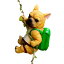 【送料無料】 よじ登る姿の動物 (イヌ、Bタイプ) 吊り下げオーナメント 葉っぱ付きの紐 ガーデンオブジェ