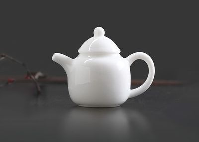 【送料無料】 置物 茶寵 茶玩 中国茶道具 急須 茶壺 白色 ミニチュア 陶磁器 (F)