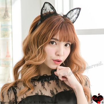 猫耳 カチューシャ レース コスプレ 猫 ネコ セクシー ハロウィン