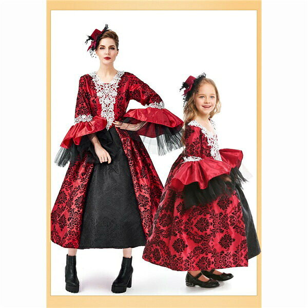 ゴシックレトロ 中世服 コスプレ衣装 吸血鬼 コスチューム ハロウィン 大人と子供 親子 ドレス 帽子 忘年会 新年会 定番 オススメ XS/S/M/L/XL be079c0c0d4グローリーパーク