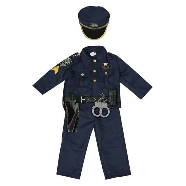 警察官 子供 ハロウィン仮装衣装 子供衣装 フルセット 7点セット COSPLAY コスプレコスチューム 男の子 キッズ ポリス 制服 ハロウィン 仮装 クリスマス テーマパーティー