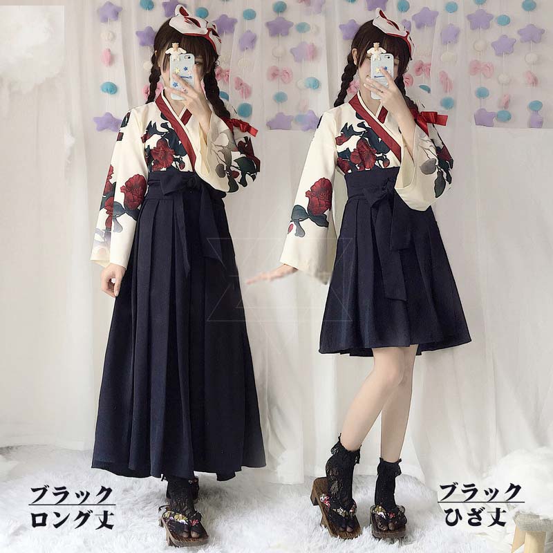チャイナ服 チャイナ風 中華服 中国風 中華風 漢服 2点セット ひざ丈 ロング丈 スカート ドレス チャイナドレス S M L ハロウィン コスプレ コスチューム 仮装 レディース