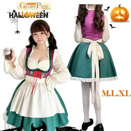 ハロウィン メイド服 コスプレ 長袖 セクシー カップル 定番 衣装 仮装 コスチューム おすすめ 可愛い メイド 男ウケ レディース 女 コスプレ衣装 カチューシャ 豪華セット ワンピース コルセット ニーソックス