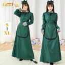 ★2点以上購入で300円OFFクーポン発行中★メイド服 ロング ハロウィン衣装 ワンピース+カチューシャ 長袖 パーティー 誕生日 ハロウィン コスプレ クリスマス 学園祭 文化祭