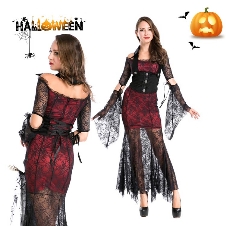 ハロウィン衣装 レディース 恐怖 吸血鬼 ワンピース 幽霊 かわいい 仮装舞踏会 コスチューム 衣装女性グローリーパーク