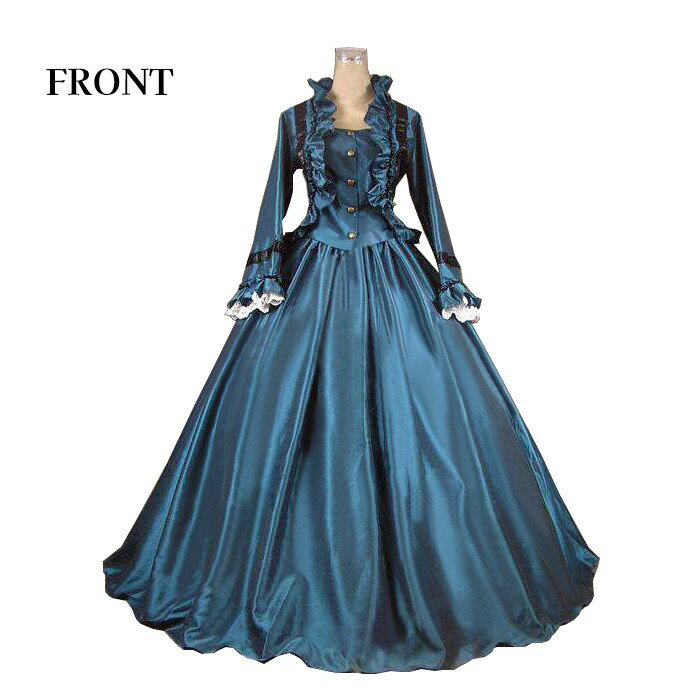 貴族ドレス ステージ衣装 お姫様ドレス lolita 舞台衣装 オペラ声楽 中世貴族風 パーティー 中世ドレス 演奏会用ロングドレス プリンセスライン フリル Aライン