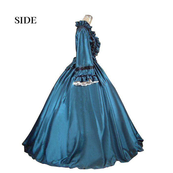 貴族ドレス ステージ衣装 お姫様ドレス lolita 舞台衣装 オペラ声楽 中世貴族風 パーティー 中世ドレス 演奏会用ロングドレス プリンセスライン フリル Aライン