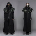 ゴシック衣装 中世貴族風 マント 舞台 中世 貴族 メンズ コスプレ衣装 フードマント 騎士 洋服 DARKNESS 魔法使い ケープ 羽 取り外す可能 演劇 ...
