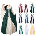 宮廷服ドレス 仮面舞踏会ドレス ゴシック様式 ビクトリア 風 2点セット 学園祭 文化祭 舞踏会 コスチューム 全8色 ワンピース パーティードレス クリスマス ハロウィン 大きいサイズ 白 薄緑色 深 水色 黒 紺 赤 ワインレッド 黄色