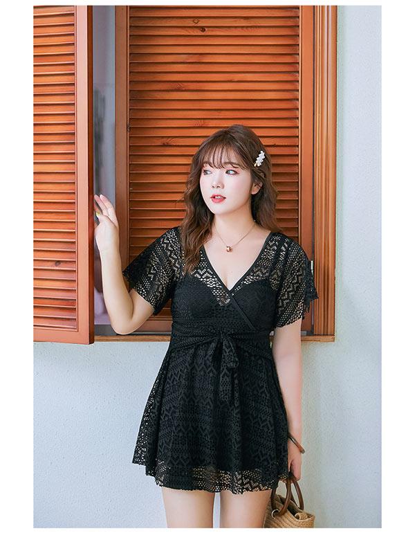 ワンピース水着 レディース 無地 カシュクール...の紹介画像3