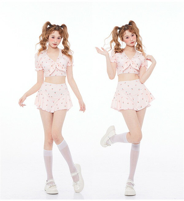 レディース 夏 水着 ワンピース かわいい スカート風 体型カバー ビーチ プール 海水浴 リゾート レジャー 女性用 大きめ サイズ フィット スリミング V ネック 長袖 スタイル 保守的 休暇用