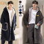 【サイズL/XL/2XL】メンズ パジャマ 冬 長袖 もこもこ ナイトガウン ルームウェア 寝巻き 暖かい 裏起..