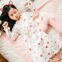 ルームウェア 子どもパジャマ 部屋着かわいい 長袖 ワンピース 可愛い 女の子 100~160cm ナイトウェア ピンク ホワイト