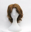 フルウィッグ ミディアムウルフ 男性用かつら ライトブラウン メンズ コスプレウィッグ 専用ネット付き ウィッグスタンド付き パーティー イベント 新劇演出 現...