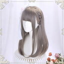 ウィッグ グレー系 ストレート フルウィッグ ミディアム かつら レディーズ カツラ wig 女性 うぃっぐ ぱっつん前髪 女装 ウィッグ ァッション エクステ おしゃれ 耐熱 日常 ネット付