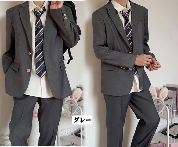 男子高生 男の子スーツ 上下セット 卒業式 入学式 ブレザー スクール制服 スーツジャケット 長袖 グレー ネイビー 男子高校生 制服 学生服 フォーマル 男子中学生 学生服 大きいサイズ スクール 文化祭 入学式 卒業式 高校生 S M L XL XXL 3XL 4XL