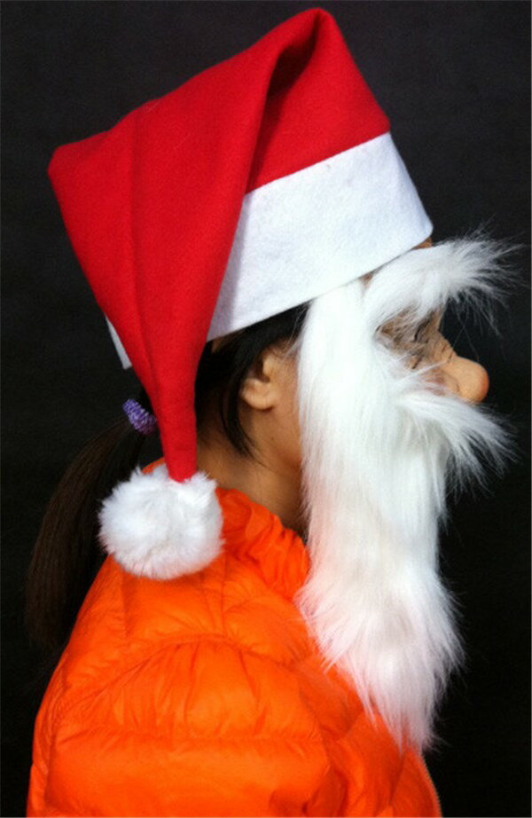 クリスマス ハロウィン仮装 ホラーマスク ラテックスマスク サンタクロース 仮面舞踏会マスク 帽子 赤グローリーパーク