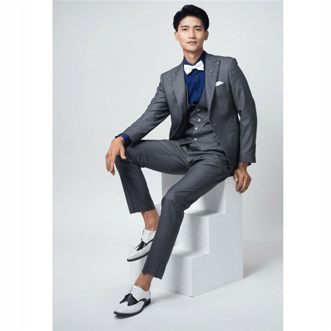 メンズスーツ ベーシックグレー ビジネススーツ ベストスーツ 3点セット ジャケットスーツ 大きいサイズ リクルートスーツ M L XL 2XL 3XL