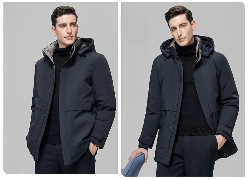 ダウンコートメンズ ダウンジャケット フード付き ビジネスコート 軽量ロングダウンコート メンズ ビジネス 大きいサイズ 父の日 お父さん 防寒 防風 高品質 暖かい 通勤 ブラック ネイビーグローリーパーク