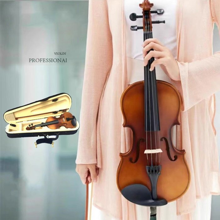 ＼楽天6冠獲得！／バイオリン ソリッド バイオリンセット おもちゃ楽器 子供用 ヴァイオリン 初心者 入門モデル 大人用 誕生日プレゼント 木製 7点セット 1/8 1/4 1/2 3/4 4/4 知育玩具 楽器玩具 クリスマス ピンク 茶色 白 おもちゃグローリーパーク ja351c0 2