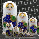 マトリョーシカ ロシア 人形 民芸品 土産物 手作り人形 手描き オブジェ 10個組 インテリア雑貨 洋風 ギフト プレゼント 北欧雑貨 伝統工芸 おもちゃ 飾り 誕生日 キッズ 子供 部屋 ハロウィン クリスマス