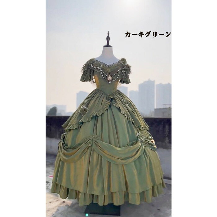 楽天市場】ロリータ ワンピース（カラーカーキグリーン）の通販
