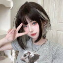ウィッグ メッシュ レディース フルウィッグ ショート ストレート ぱっつん前髪 前髪あり 可愛い かわいい 大人用 コスプレ ロリータ ゴスロリ コスチューム...