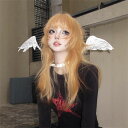 ウィッグ ロング シャギー オレンジ 前髪ぱっつん 前髪あり フルウィッグ ロングウィッグ 可愛い コスレ ロリータ ゴスロリ 原宿 レディース コスチューム 仮装 大人 おしゃれ 普段使い 日常使い イベント 学園祭 演劇 舞台 学芸会 文化祭 ハロウィン オレンジ