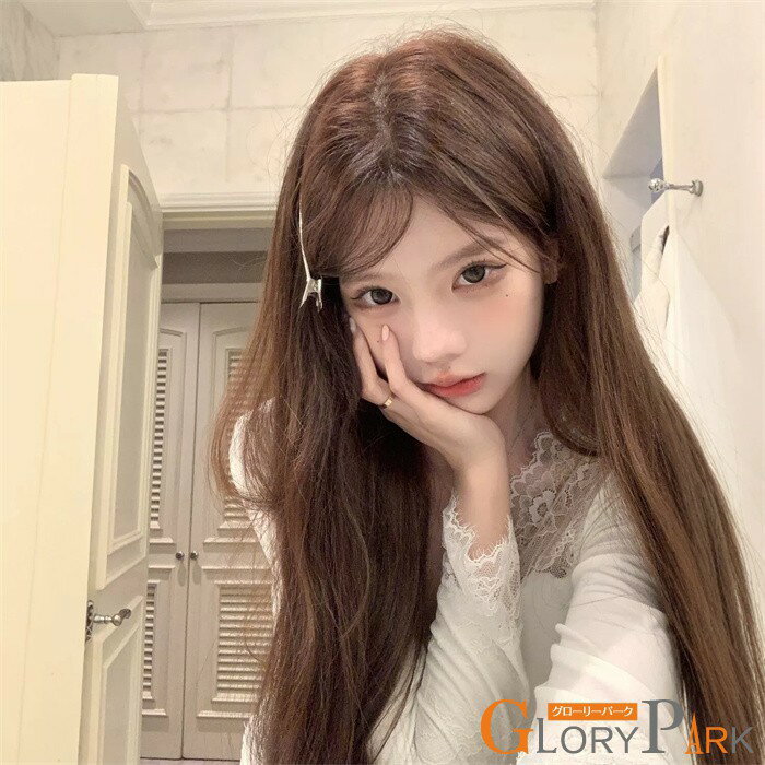 樂天商城 - ウィッグ ロング ストレート レイヤーカット ブラウン 茶髪 前髪ぱっつん 前髪あり フルウィッグ ロングウィッグ 可愛い コスレ レディース 仮装 大人 おしゃれ 普段使い 日常使い イベント 学園祭 演劇 舞台 学芸会 文化祭 ハロウィン