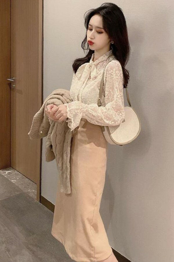 トップス ブラウス レース 透け感 セクシー レースブラウス アンダーシャツ 肌見せ 無地 薄手 きれいめ ブラウン ホワイト 白 着痩せ かわいい 透か 韓国風