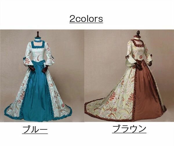 ロングドレス トレーンドレス 宮廷服ドレス 中...の紹介画像2