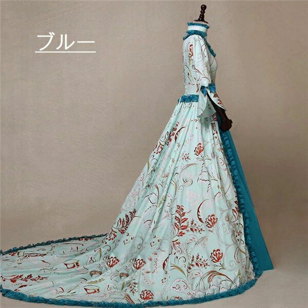 ロングドレス トレーンドレス 宮廷服ドレス 中...の紹介画像3