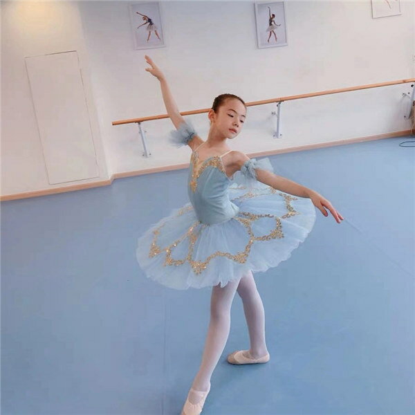 キッズレオタード バレエレオタード 子ども スカート付き チュチュスカート 練習着 袖なし Vネック プランジングネック スパンコール バレエダンス レオタード 股下スナップ 女の子 キッズ ジュニア 子供ダンス衣装 白 青 ピンク 100 110 120 130 140 150 160