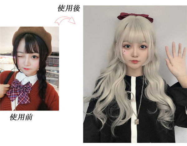 ★プリシラ 前髪ウィッグ ぱっつんちゃん FX-01 耐熱　TBK・ブラック【お寄せ品、返品キャンセル不可。欠品終売時連絡あり】