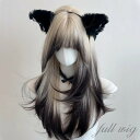 ウィッグ レディース フルウィッグ ロング ストレート グラデーション ぱっつん前髪 前髪あり かわいい 大人用 コスプレ ロリータ 原宿風 仮装 超自然 かつ...