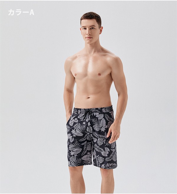 パーティードレス通販 GloryParkの★500円OFFクーポン配布中★ 水着 メンズ サーフパンツ 海パン サーフショーツ ボードショーツ ハーフパンツ インナー付 ラッシュガード 大きいサイズ 膝丈 ひざ丈 プール 海 海水浴 サーフィン サウナ おしゃれ 水陸両用 吸水速乾 耐塩素 uvカット ロンググローリーパーク｜アングル3