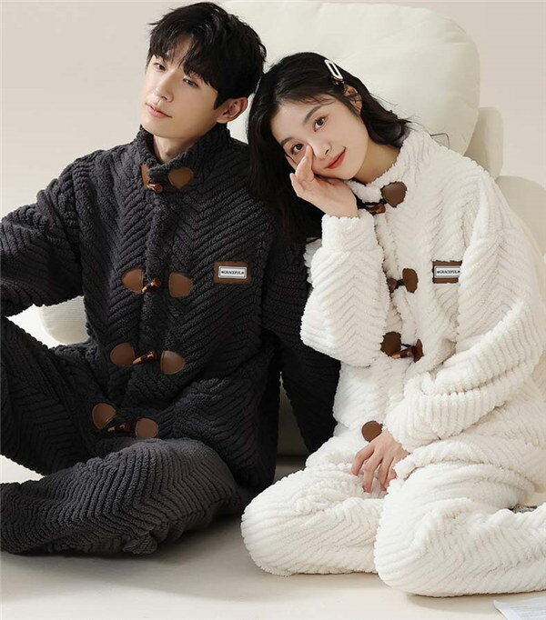ペアパジャマ 冬 もこもこ 大きいサイズ ペア 部屋着 パジャマ ルームウェア レディース メンズ 冬用 厚手 防寒 癒し感 あったか カップル モコモコ 誕生日 ギフト 結婚祝い プレゼント 記念日