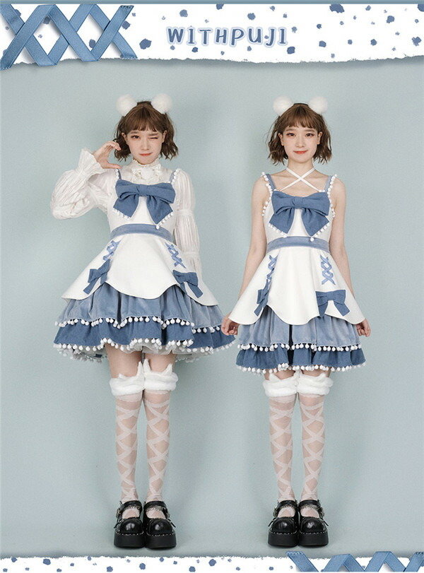 ワンピース コスプレ ロリータ ゴスロリ パーティー 発表会 可愛い リボン フリル ワンピース かわいい おしゃれ ワンピース ロリータ 文化祭 学園祭 衣装 メイド コスチューム こすぷれ コス ロリィタ Lolita ワンピース ハロウィン おすすめ 可愛いグローリーパーク glorypark-10011827 パーティードレス通販 GloryPark サンプル画像2