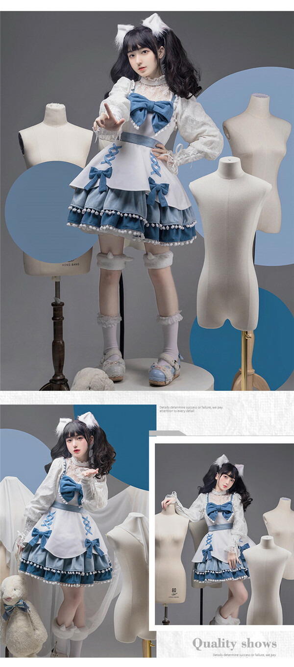 ワンピース コスプレ ロリータ ゴスロリ パーティー 発表会 可愛い リボン フリル ワンピース かわいい おしゃれ ワンピース ロリータ 文化祭 学園祭 衣装 メイド コスチューム こすぷれ コス ロリィタ Lolita ワンピース ハロウィン おすすめ 可愛いグローリーパーク glorypark-10011827 パーティードレス通販 GloryPark サンプル画像3