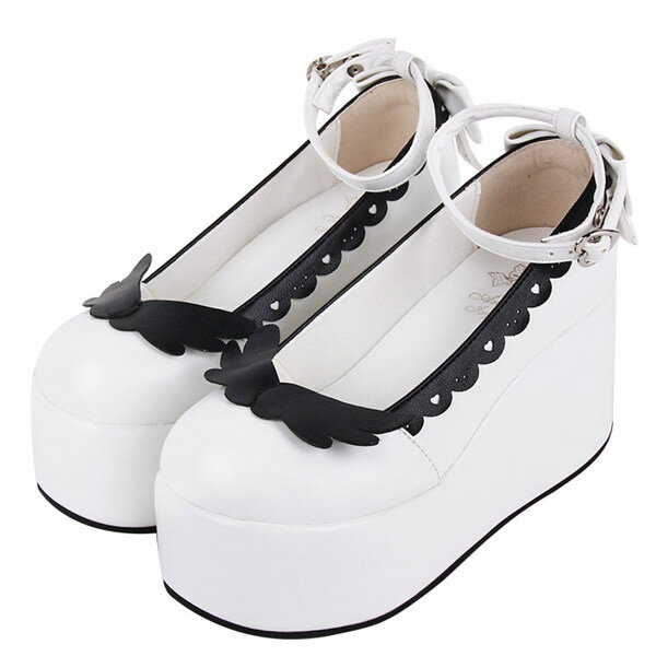 樂天商城 - ロリータ靴 厚底 甘ロリータ リボン おでこ靴 ラウンドトゥ フリル フラット パンプス シューズ ゴスロリ ロリィタ靴 ストラップ ヒール3センチ レディース メイド靴 可愛い 女の子 文化祭 イベント 美脚 お茶会 コスプレグローリーパーク