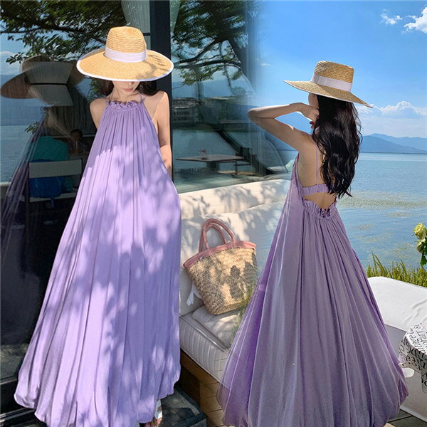 樂天商城 - リゾートワンピース レディース サマードレス ワンピース Aライン ハワイ 沖縄 旅行用 大人 20代 30代 40代 可愛い お洒落 無地 ふんわり フェミニン 薄手 リゾートファッショングローリーパーク