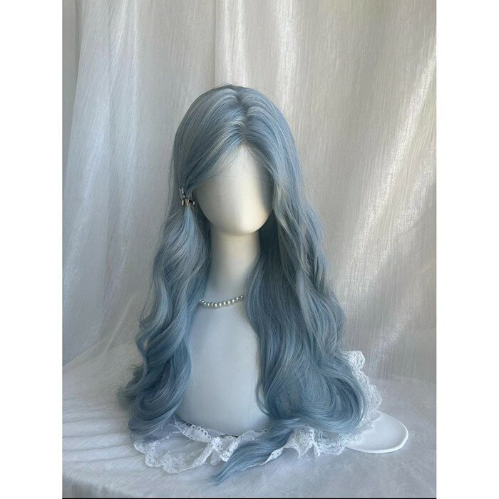 ウィッグ フルウィッグ 長髪 ブルー ロング 巻き髪 ロングウィッグ ハロウィン 原宿風 かつら コスプレ 可愛い コスチューム 仮装 大人用 普段使い 文化祭...