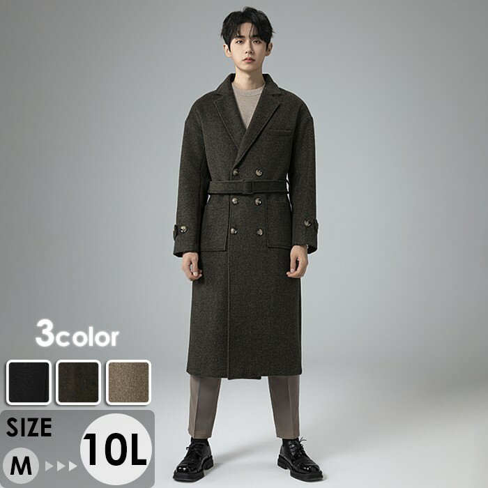樂天商城 - コート メンズ ハイネック 3カラー ビジネス かっこいい 大きいサイズ アウター メンズファッション 防寒 体型カバー おしゃれ 春 秋冬 ブラック カーキ オリーブドラブ 20代 30代 40代グローリーパーク