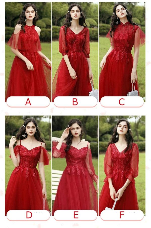 ブライズメイド ドレス ロングドレス パーティードレス レッド 赤 編み上げタイプ 袖あり 演奏会用ドレス 大きいサイズ ワンピース 大人 上品 フォーマルドレス 結婚式 ミセス フォーマル 大人 ピアノ 発表会