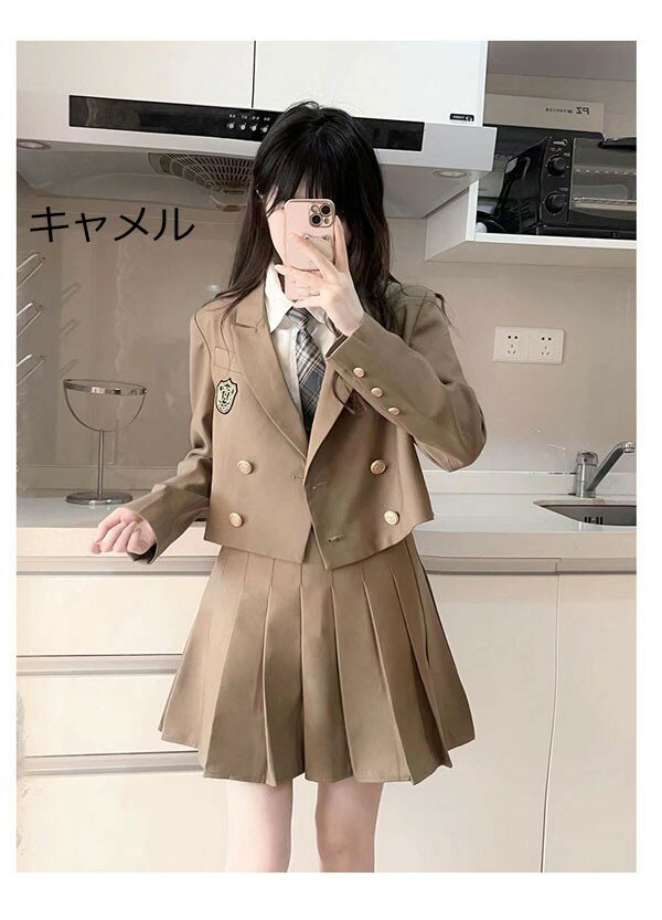 入学式 卒業式 スーツ 女の子 子供服 JK 4点セット ゆったりサイズ フォーマル スーツ 女児 中学生 高校生 中高生 通学 制服 結婚式 お受験 発表会 演奏会 誕生日 可愛い プレゼント ギフトグローリーパーク 2
