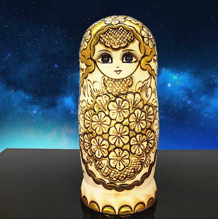 パーティードレス通販 GloryParkのマトリョーシカ ロシア クリスマス 人形 民芸品 土産物 手作り人形 手描き オブジェ 10個組21cm インテリア 雑貨 洋風 ギフト プレゼント 北欧雑貨 伝統工芸 おもちゃ 飾り 誕生日 キッズ 子供 部屋 ハロウィン かわいいグローリーパーク｜アングル3